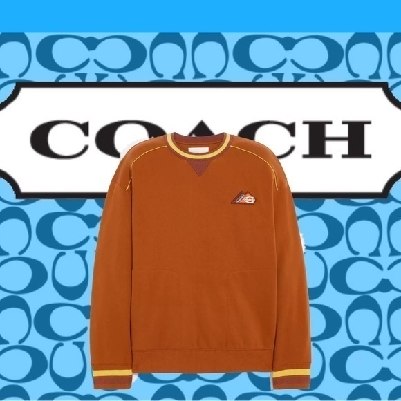 **AUTHENTIC** Coach Crewneck in Caramel XL ULTRARare NWT - Picture 1 of 5